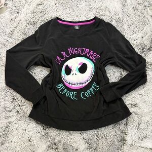 Nightmare Before Coffee Fleece PJ’s (shirt only)